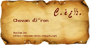 Chovan Áron névjegykártya
